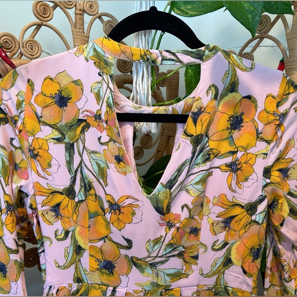 Free People Spring Tegan Floral Dress Sz 4 - Picture 4 of 11